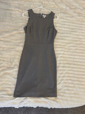 J. Crew Charcoal Gray Sleeveless Midi Sheath Dress